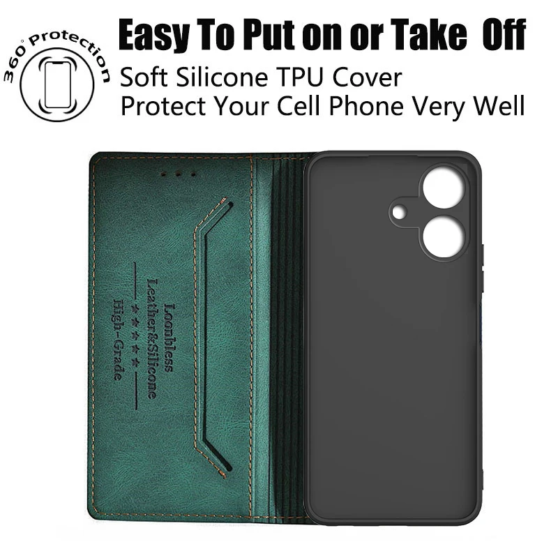 Premium Flip Book Leather Case for Realme Note 60 | Stylish Protective Cover