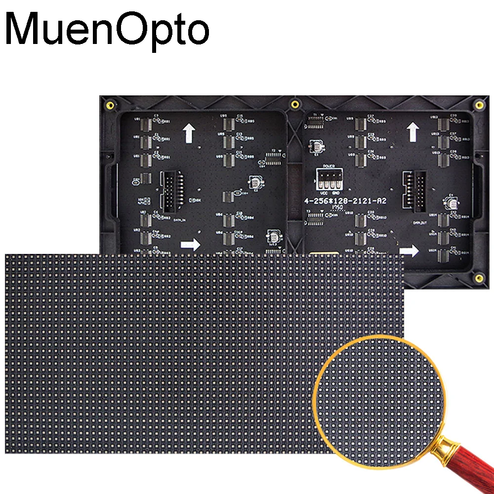P4 Indoor 64x32 pixels LED Display Module 256x128mm 1 / 16Scan SMD RGB Full color P4 LED display panel module