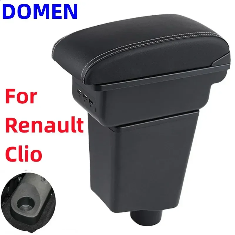 

New Storage Box For Renault Clio 4 Armrest For Renault Captur Clio 3 III IV Armrest box Car accessories Storage box cup holder