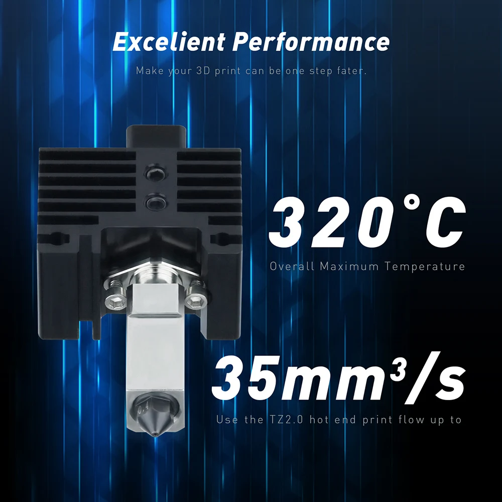 Per Bambu Lab X1,X1C Carbon 2.0 Versione Aggiornata Chrome-Zirconio Rame Heatbolck High Flow Hotend Fit Bambulabs P1P,P1S