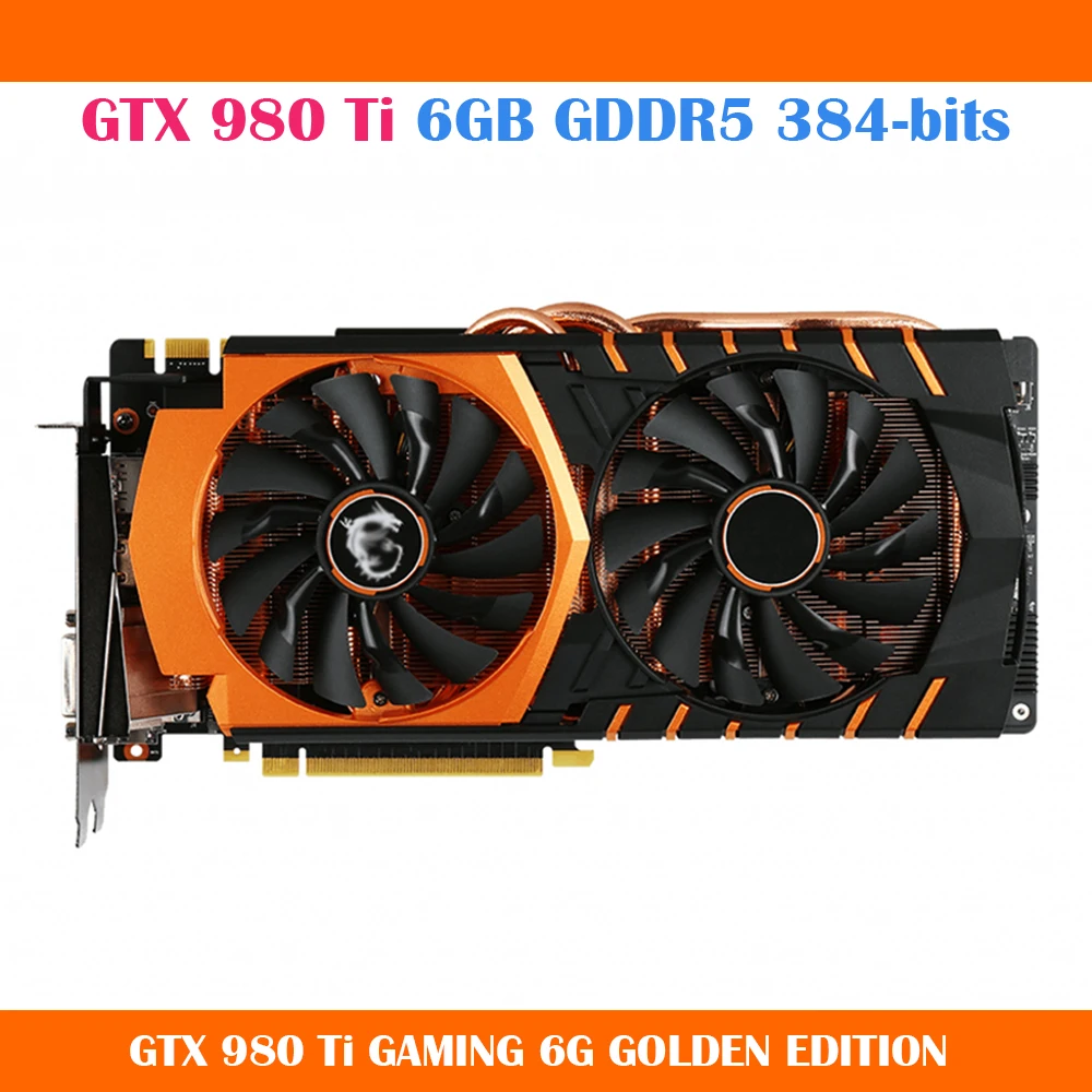 external graphics card for pc GTX 980 Ti 6GB Graphics Card For Msi GDDR5 384 Bits 8-PIN*2 Video Card Original Quality Work Fine video card in computer Graphics Cards