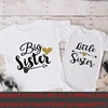 Big Sister Little Sister Siblings Matching Shirts Cartoon Dinosaur Tops Big Sis Lil Sis Short Sleeve Tops Tees Sibling Outfits 5