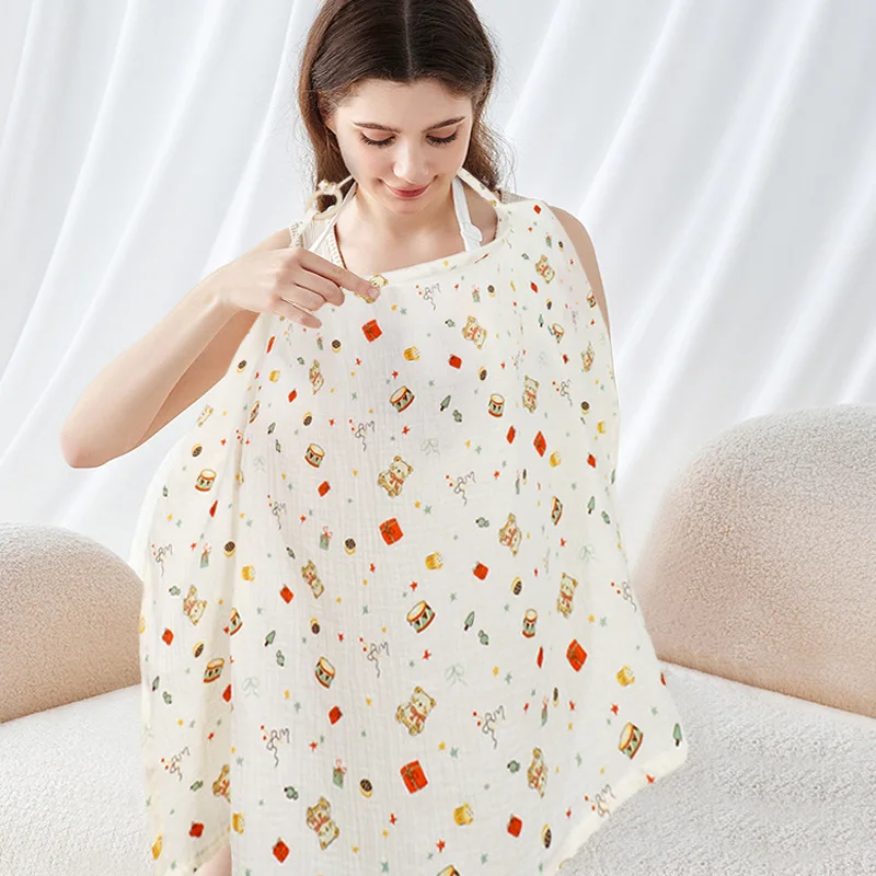Maternity Print Fashion Breastfeeding Cover Baby Outdoor Stroller Cover Blanket Cotton Nursing For Newborn Mommy Shawl