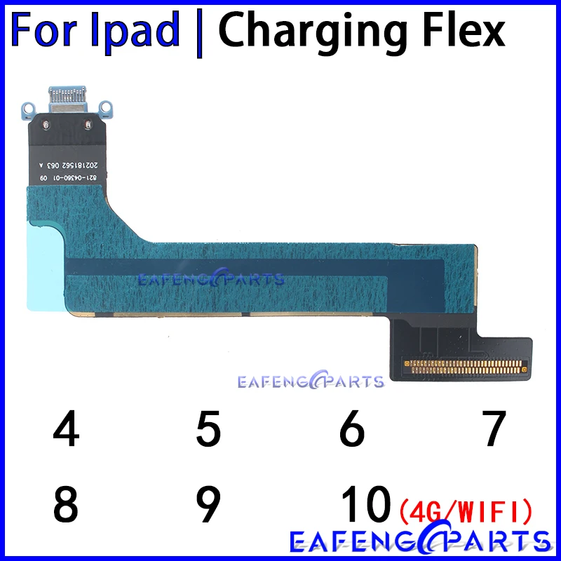 Usb-Коннектор с гибким кабелем для Ipad 4, 5, 6, 7, 8, 9, 10, 7, 8, 9, 10 поколения, 10,2, 10,9
