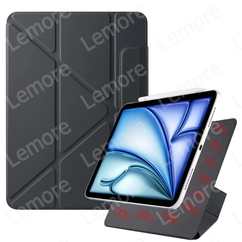 Sleek Magnetic Detachable Tablet Stand Cover with Foldable Design