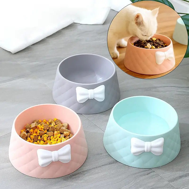 Миски для домашних животных, кошек, щенков, милая миска-кормушка с бантом, миска для питья для кошек, милая птица с бабочкой для чихуахуа