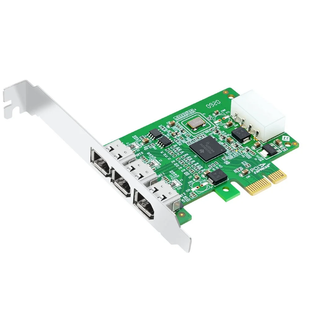 

Плата расширения PCI-E, 3 порта, 1394A * 3, PCI express