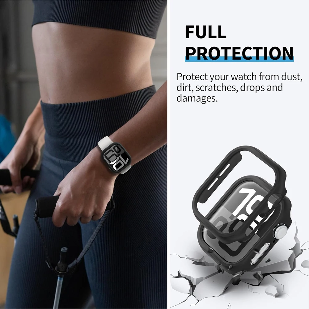 Premium Apple Watch Case Cover with PC Screen Protector Bumper