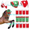 15Pcs Christmas Horse Accessory Includes Christmas Horse Leg Wraps  and Christmas Santa Hat Horse Cap for Holiday Christmas 1