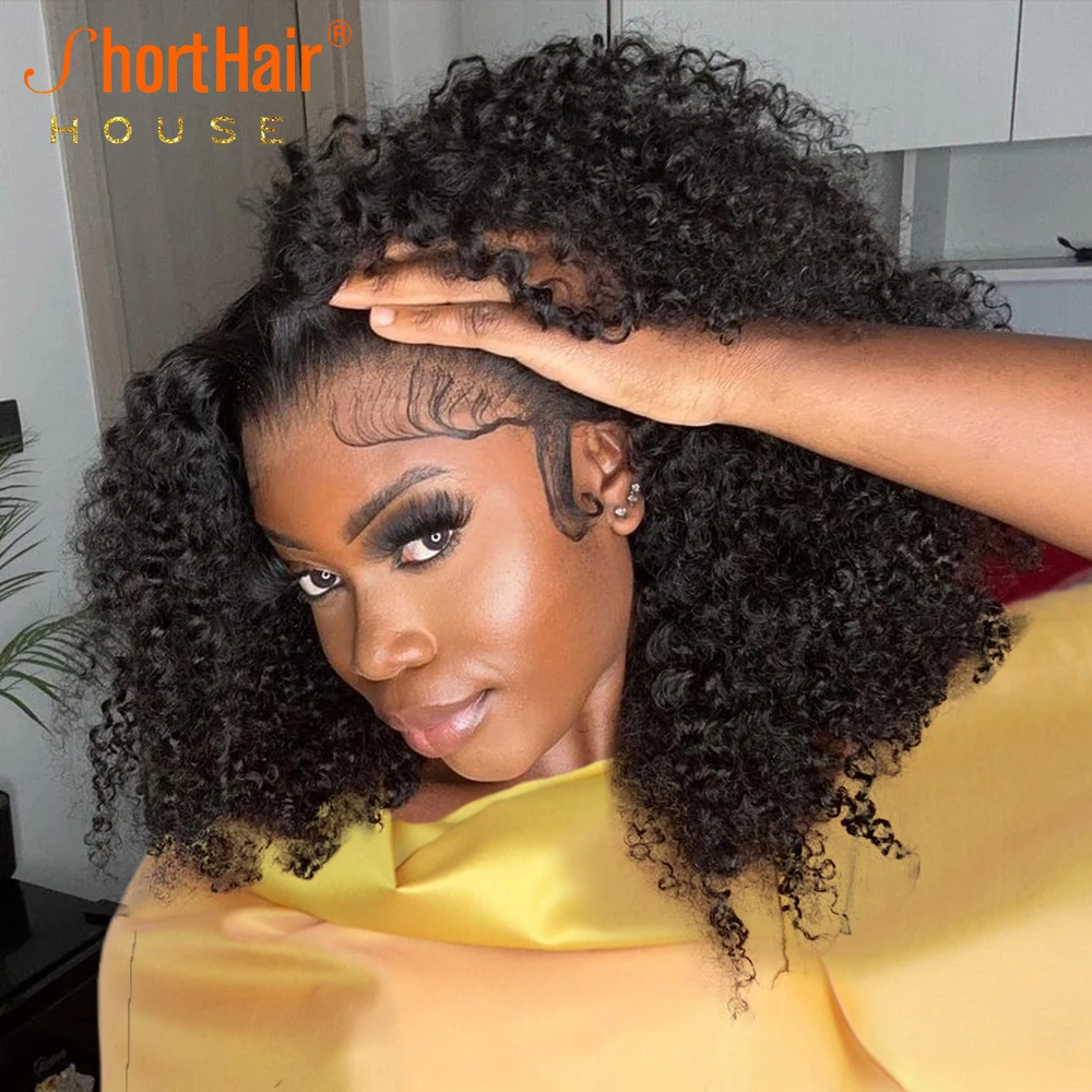 Parrucca Frontale In Pizzo Con Ricci Ondulati 13x4, Capelli Umani - Foto 8