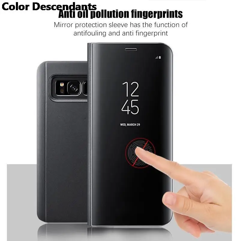 Cover Poco X5 5G Girlyard Con Specchio E Supporto – Custodia In Pelle PU Magnetic Flip Con Funzione Smart Stand – Nero