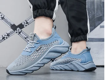 Oulylan Lightweight Running Shoes For Men 2024 Designer Mesh Casual Sneakers Lace-Up Male Outdoor Sports Tennis Shoe 3