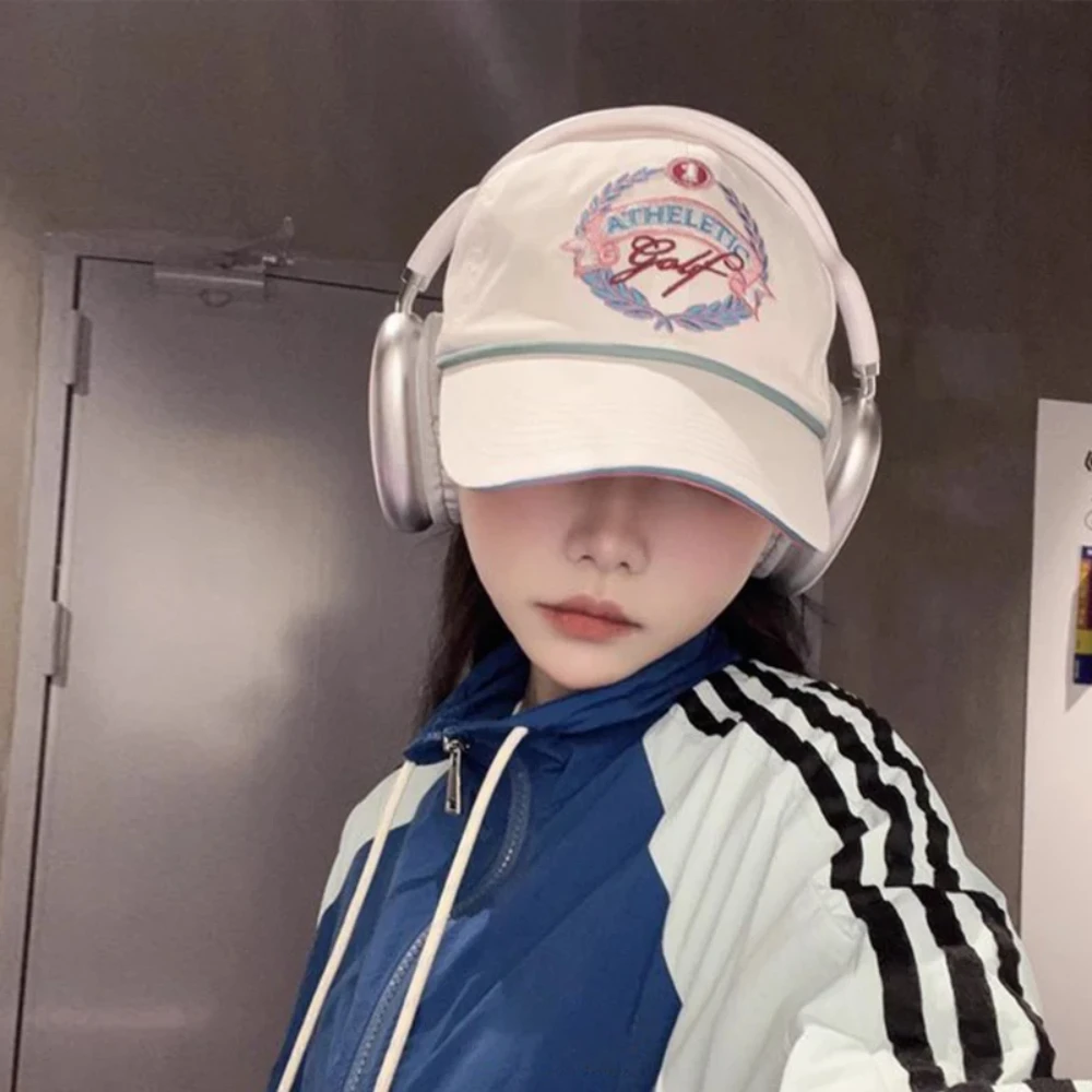 

Letter Embroidered Baseball Hat Summer Sunshade Hat Large brim Versatile Baseball Hat Casual Duck Tongue Hat Sweet Women's Hat