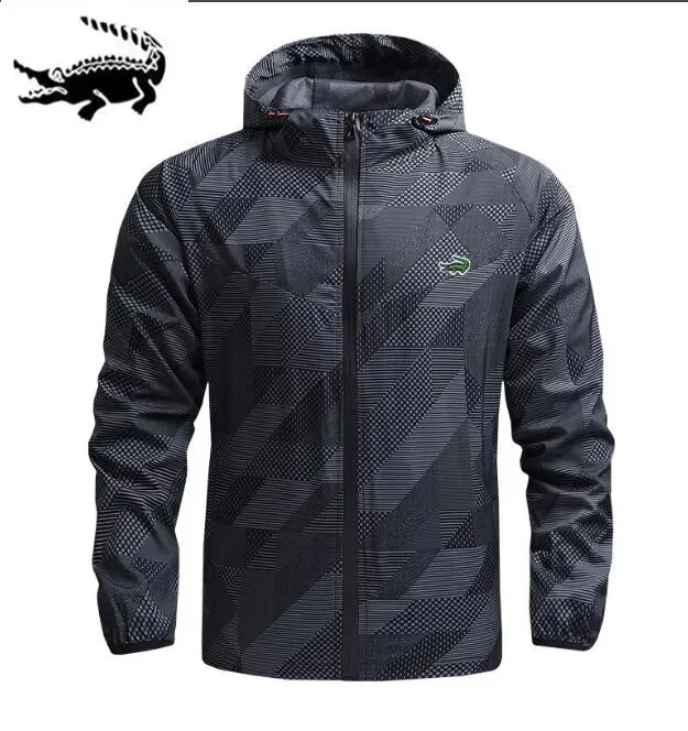

brand CARTELO Men's Casual Windbreaker Hooded Jacket Men Waterproof Outdoor Softshell Outerwear Clothing Ultralight Jacket