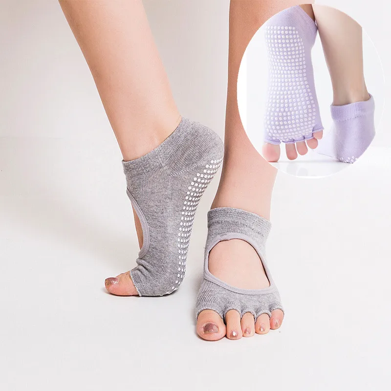 

Toeless Non Slip Grip Women Socks for Yoga Barre Pilates Fitness Gym Sports Anti Slip Ballet Dance Socks Breathable Quick-Dry