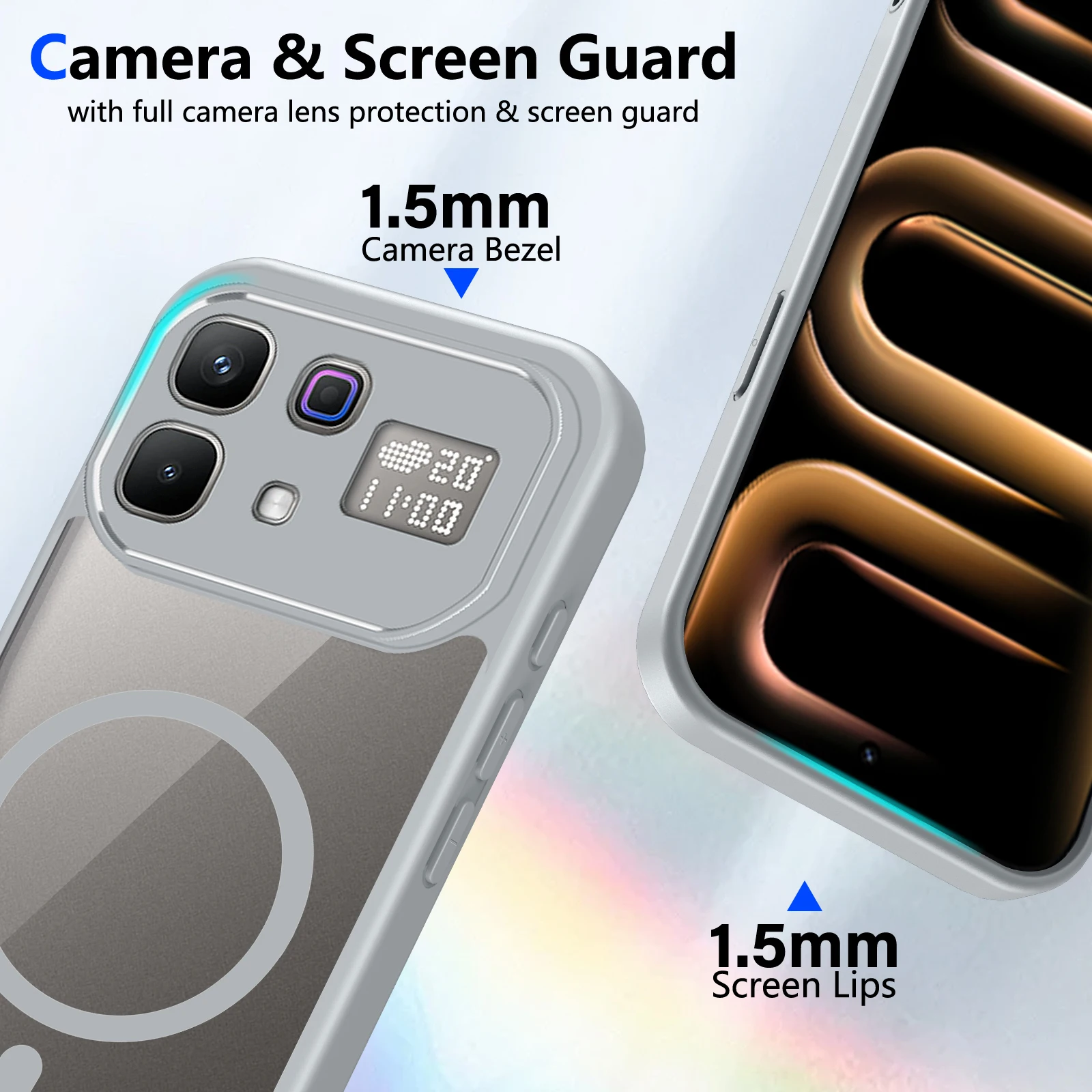 Transparent Silicone Shockproof Case with MagSafe Wireless Charging Compatibility