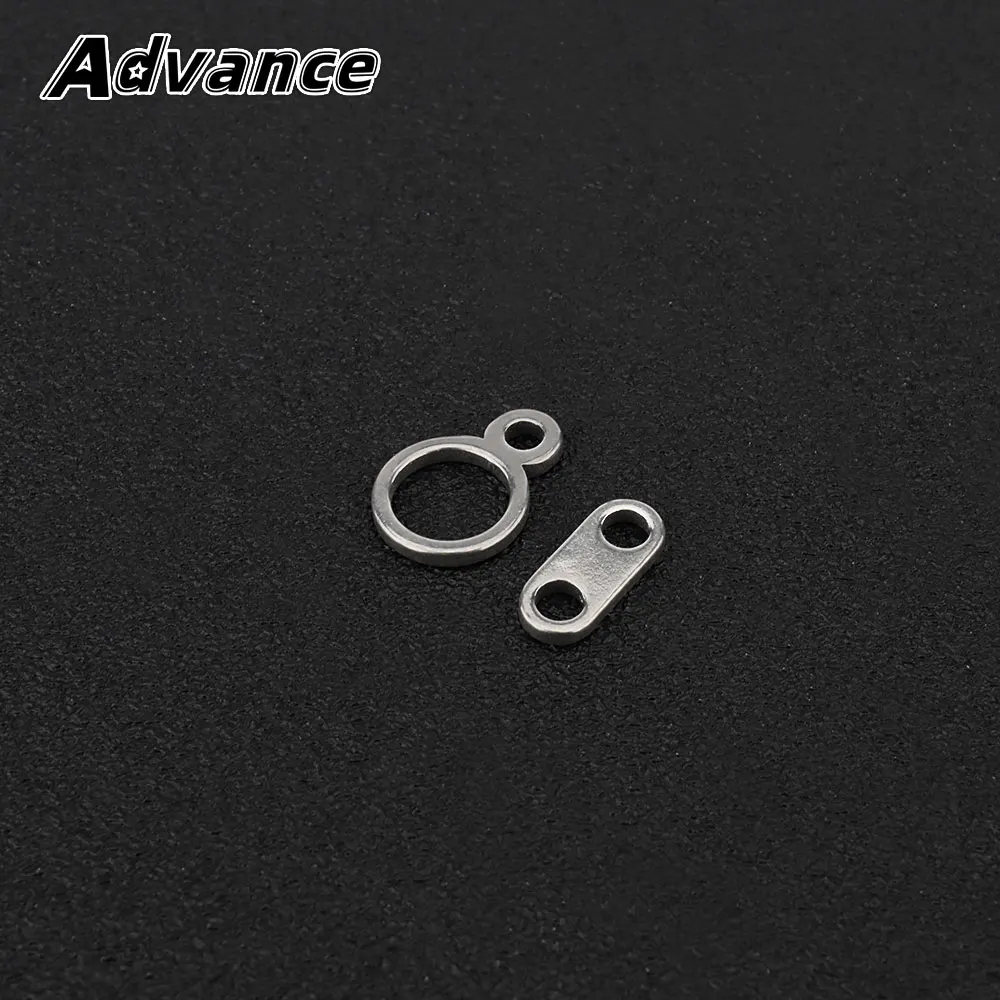2PCS DIY Titanium Alloy Accessories Connector Keychain Zipper Necklace Pendant Accessory Ultra-Light Outdoor Small Tool titanium keychain