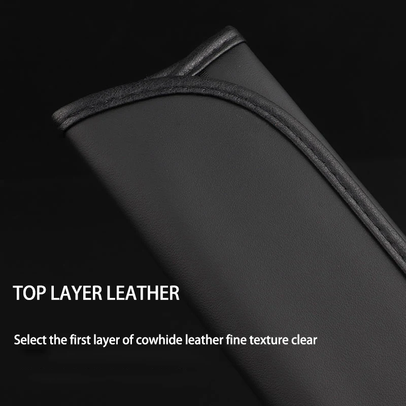 Car Seat Belt Shoulder Cover 2Pcs Nappa Leather For Renault Clio II III IV V 2001 -