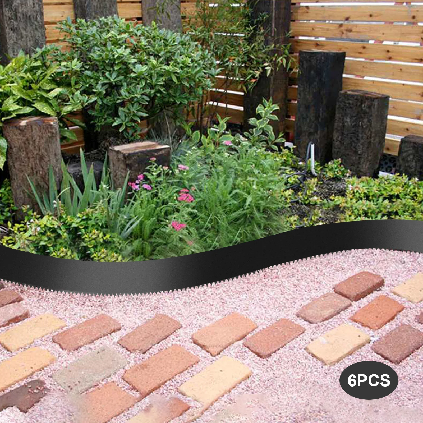 Landscape Edging, Garden Protection, 6 Pieces, 19.5 Feet, Corrosion Resistant, with Nano Coating, Suitable for Garden Borders