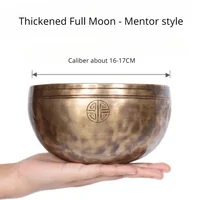 Full Moon Nepal Singing Bowl Handmade Brass Percussion Instrument Tibetan Singing Bowls Professional Yoga Meditation Mindfulness - Image 6