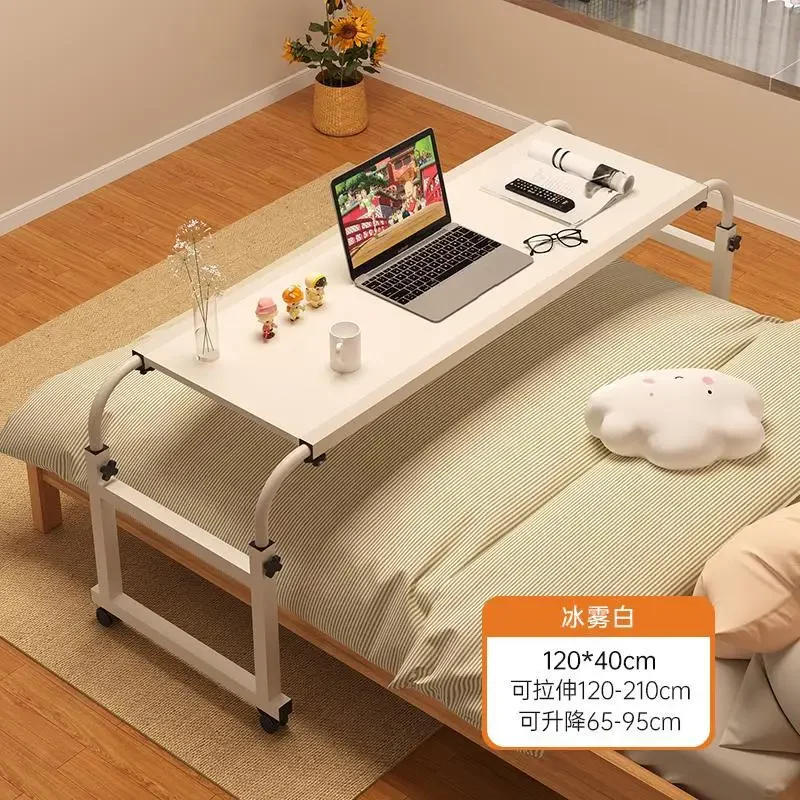 Bed Small Table 120*40cm Bedroom Lazy Cross Bed Table Liftable Student Study Removable Study Desk