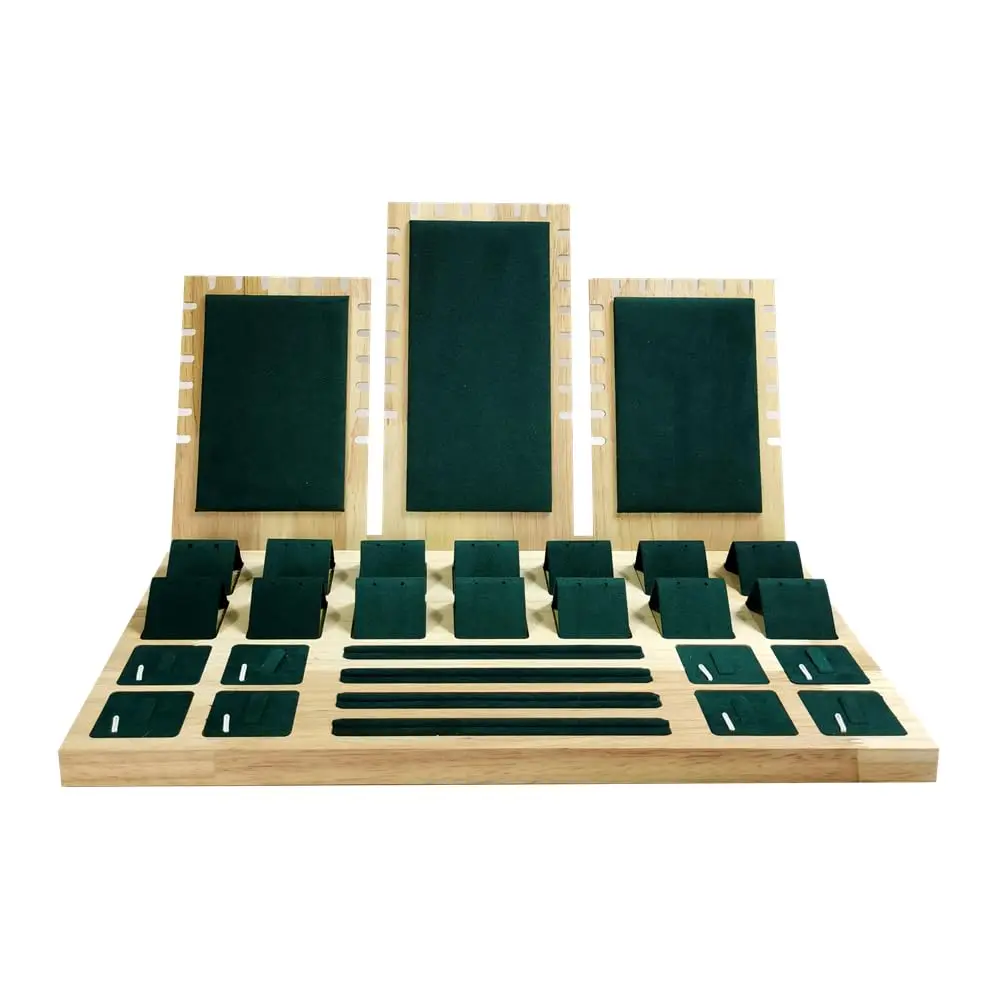 Bamboo Jewelry Display Holder Ring Rack Necklace display Rack Counter Display Bamboo Set Jewelry Display Props