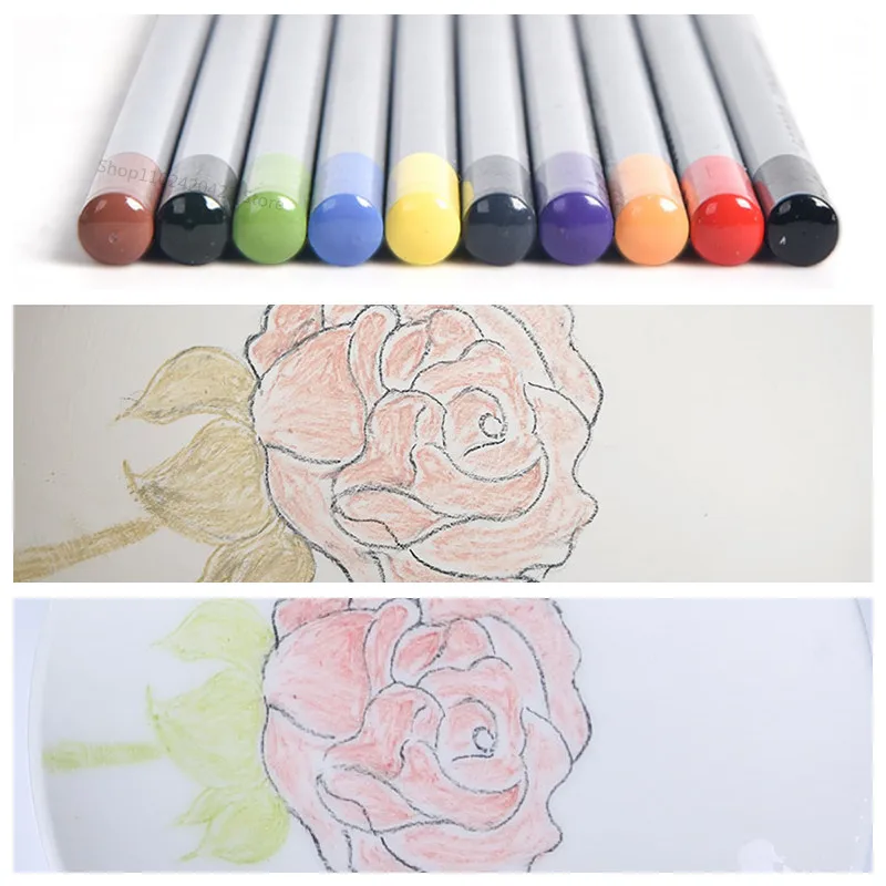 Pottery Coloring Tool Underglaze Color Pencil 10 Colors Optional High Temperature Glaze Powder Pen DIY