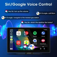 Srnubi – écran intelligent Portable sans fil Carplay de 10 pouces, lecteur vidéo multimédia, autoradio Android pour Apple Android, stéréo AUX/FM 6