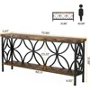 70.9-Inch Narrow Sofa Table, Industrial Long Sofa Table Behind Couch, Entry Console Table with Storage for Entryway,Living Room 2