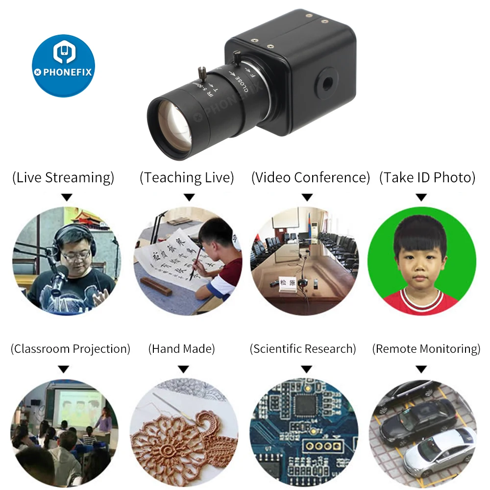 2MP Digital Live Stream Camera 5-50mm CCTV Lens For