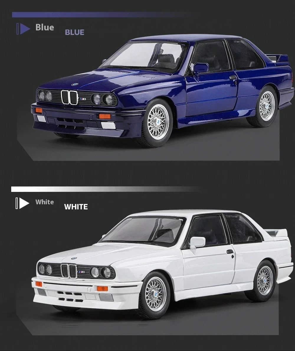 XJ 1:24 BMW M3 E30 Alloy Diecast Model Car