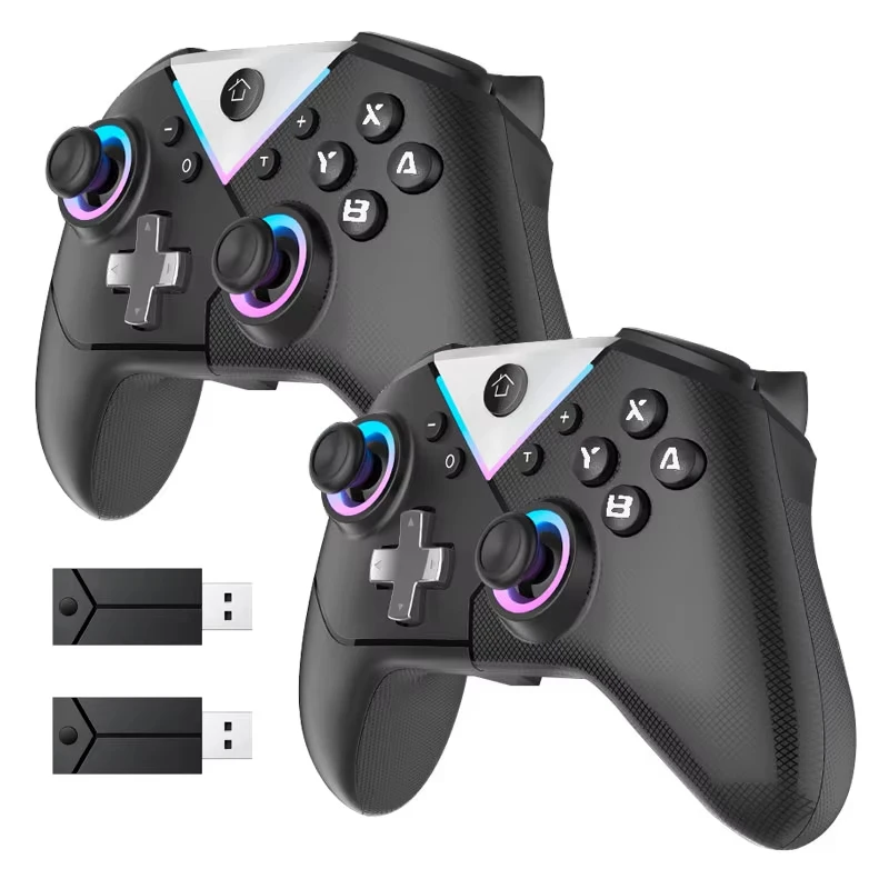 617 Wireless Pc Gaming Controller, With Rgb Led Light Compatible