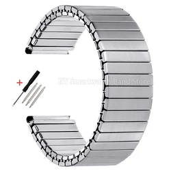 Universal Stainless Steel Expansion Stretch Watch Band - Metal Elastic Wrist Bracelet - 16mm - M (Silver)