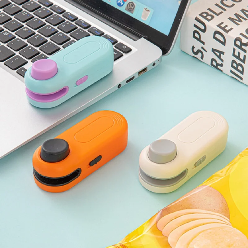 Mini Sealer Portable Mini Sealer 2 in 1 Heat Sealer For Snacks Home use rechargeable sealer Vacuum Snacks plastic bag heat sealer