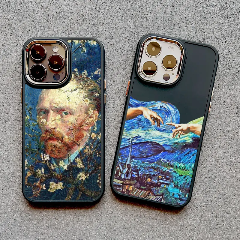 

Creative Oil Painting Silicone Phone Case For iphone 15 14 Pro Max 13 12 11 Pro Max XS XS XR 7 8 Plus SE2 Shockproof Cover shell