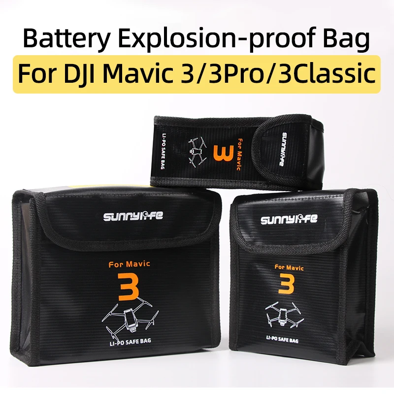 Per Dji Mavic 3/3 Cine/3 Pro/3 Classic Drone Battery Borsa Antideflagrante Borsa Di Sicurezza Borsa Ignifuga Accessori