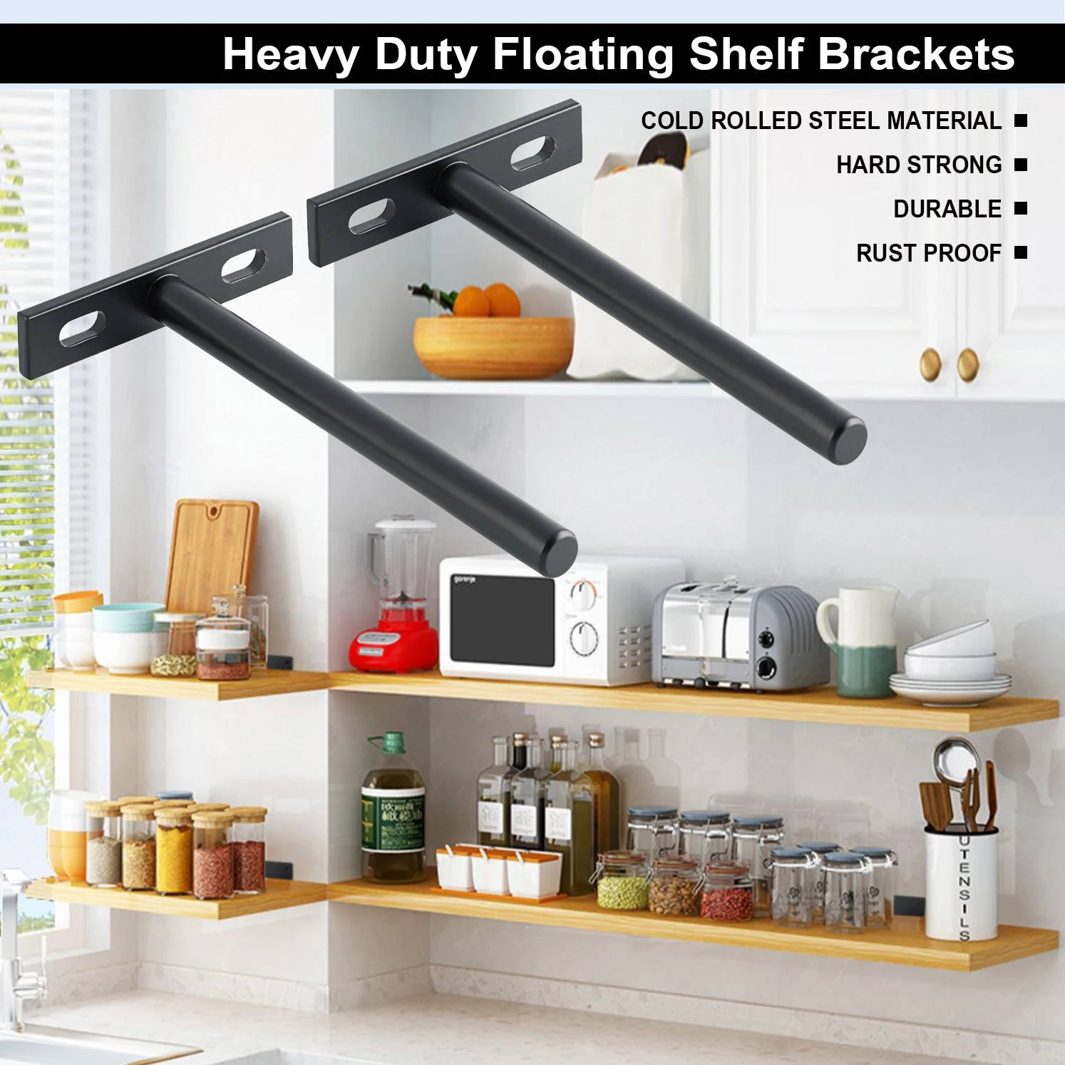 Shelf Bracket 4pcs Floating Shelf Bracket Hidden Bracket Wall Mounted Invisible Nail Fixed Partition Hidden Shelf Tv Wall Mount Bracket Folding Shelf Bracket Shelf Support