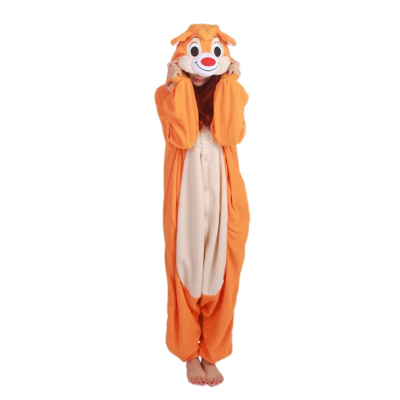 Chipmunks Full Body Clothes Kigurumi Squirrel Onesies For Adults Cosplay Costume Anime Sleepwear One-Piece Pijamas Christmas kigurumi pajamas onesies cosplay pajamas onesies