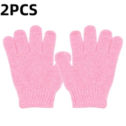 Exfoliating Mitt Glove with Moisturizing Body Scrub and Massage Sponge (Pink)