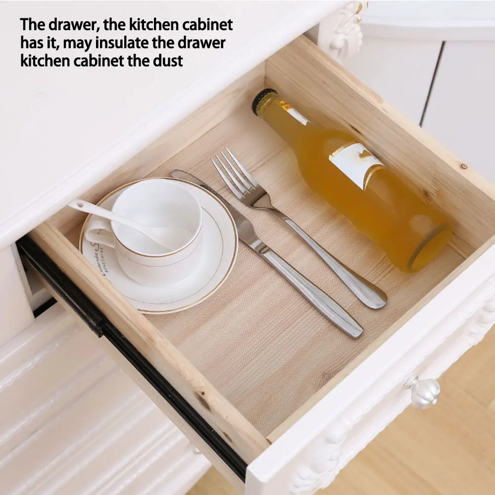 Transparent Drawer Mat EVA Non-Slip Shelf Liner Multi-role Waterproof Dust-proof Cabinet Pad Fridge Liner Roll Kitchen Accessory