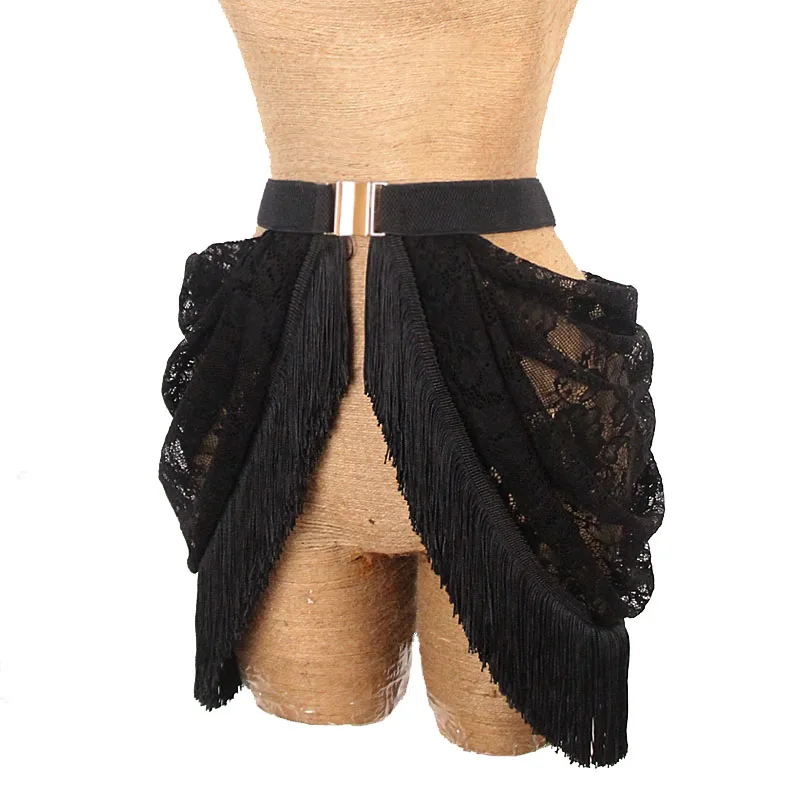 MILAKOO Mariage Dentelle Foulard Mesh Soft Fringe Wraps Avec Glands Pour Soirée Party Triangle Mantilla Foulard Blanc