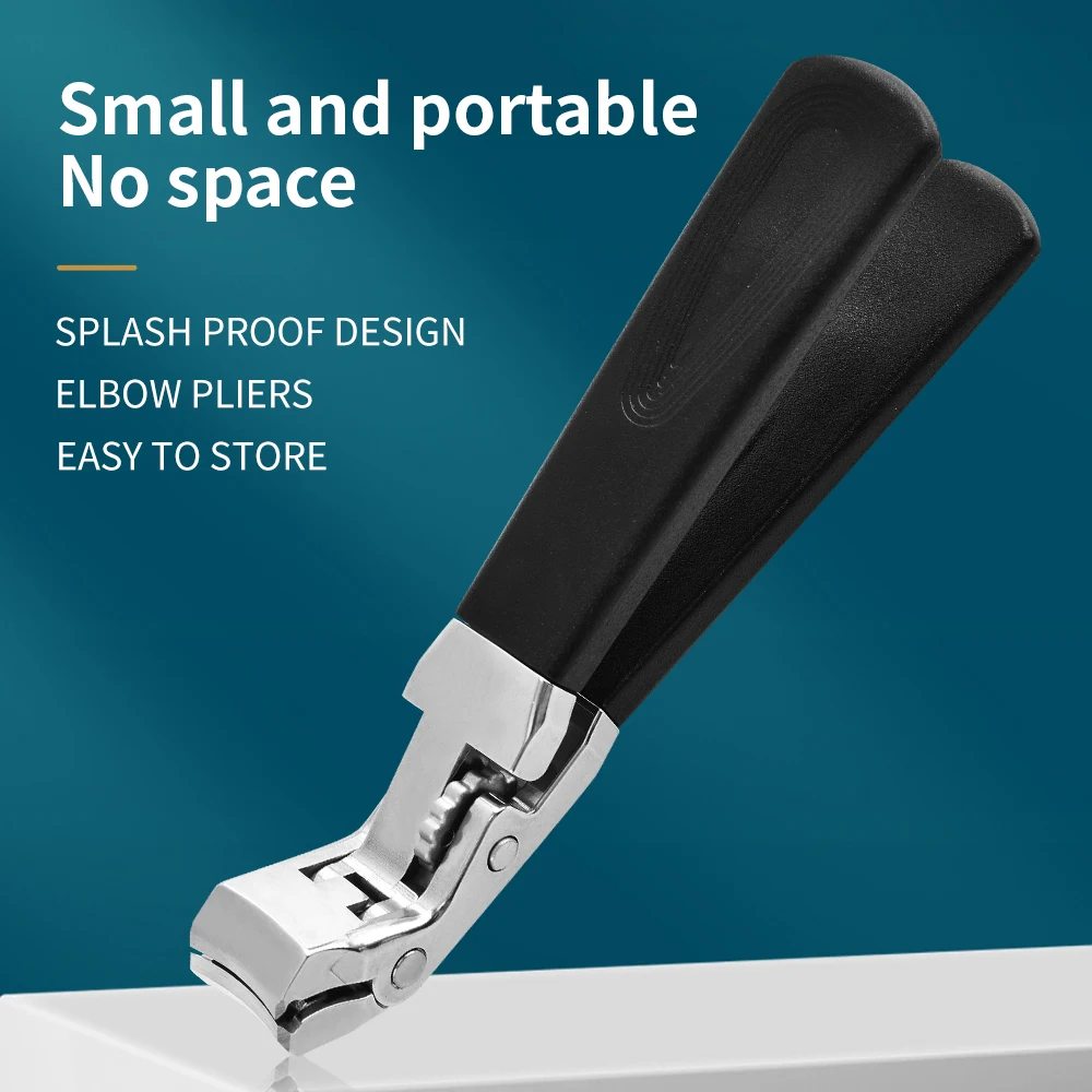 Nail Clipper with Catcher Safety Lock Angled Head Nails Cutters Trimmer Toenail Clipper for Thick Nails 1PCS