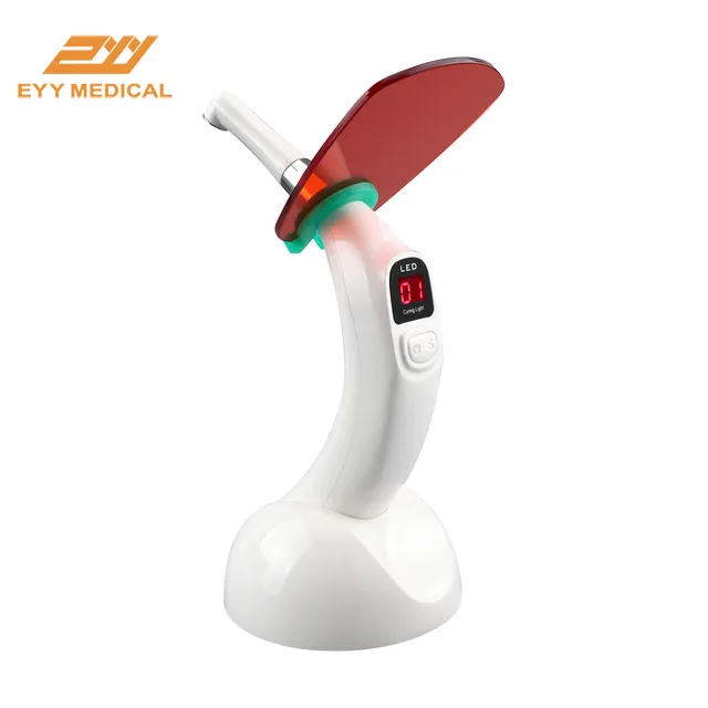 EYY Dental Curing Light Wireless 1 Second LED Resin Oral Dentistry Blue Led Lamp Output Dental Photopolymerizer 420-480mm