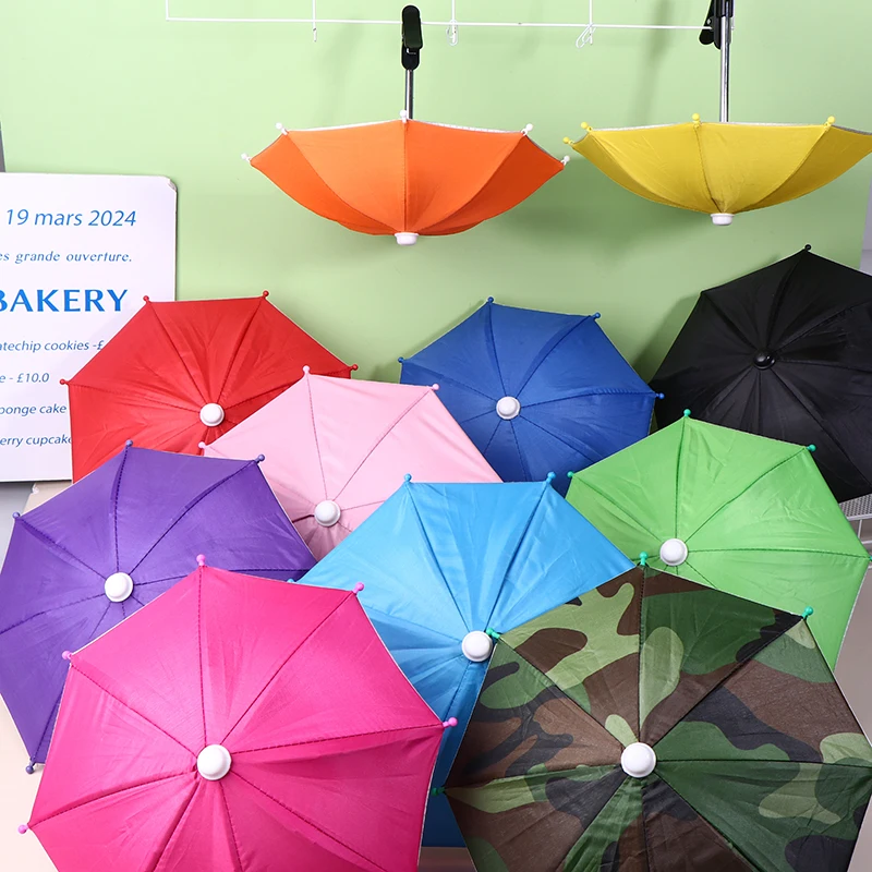 Waterproof  Motorcycle Mobile Phone Holder Sunshade Umbrella Small Helmet Sunscreen Phone Stand Bracket Protect Phone From Rain