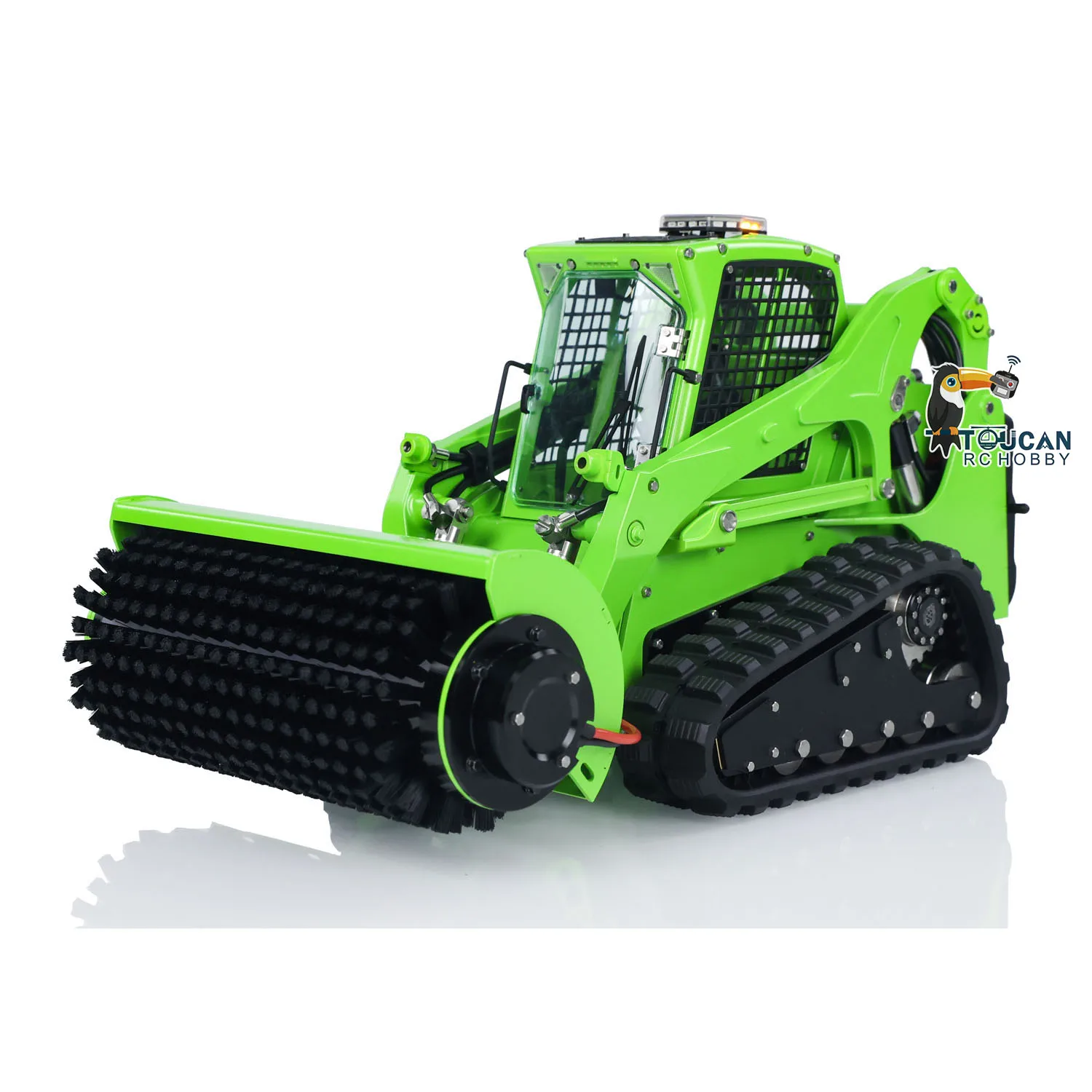 LESU 1/14 Aoue LT5 RC Hydraulic Loader RTR Skid-Steer Truck Electric Cleaner Lights Sounds Remote Control Construction Car Toys 3
