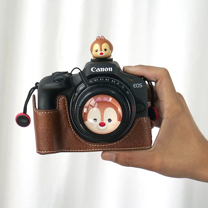 Adorable Cartoon Camera Lens Cap & Hot Shoe Cover Set - Universal Decorative Protector