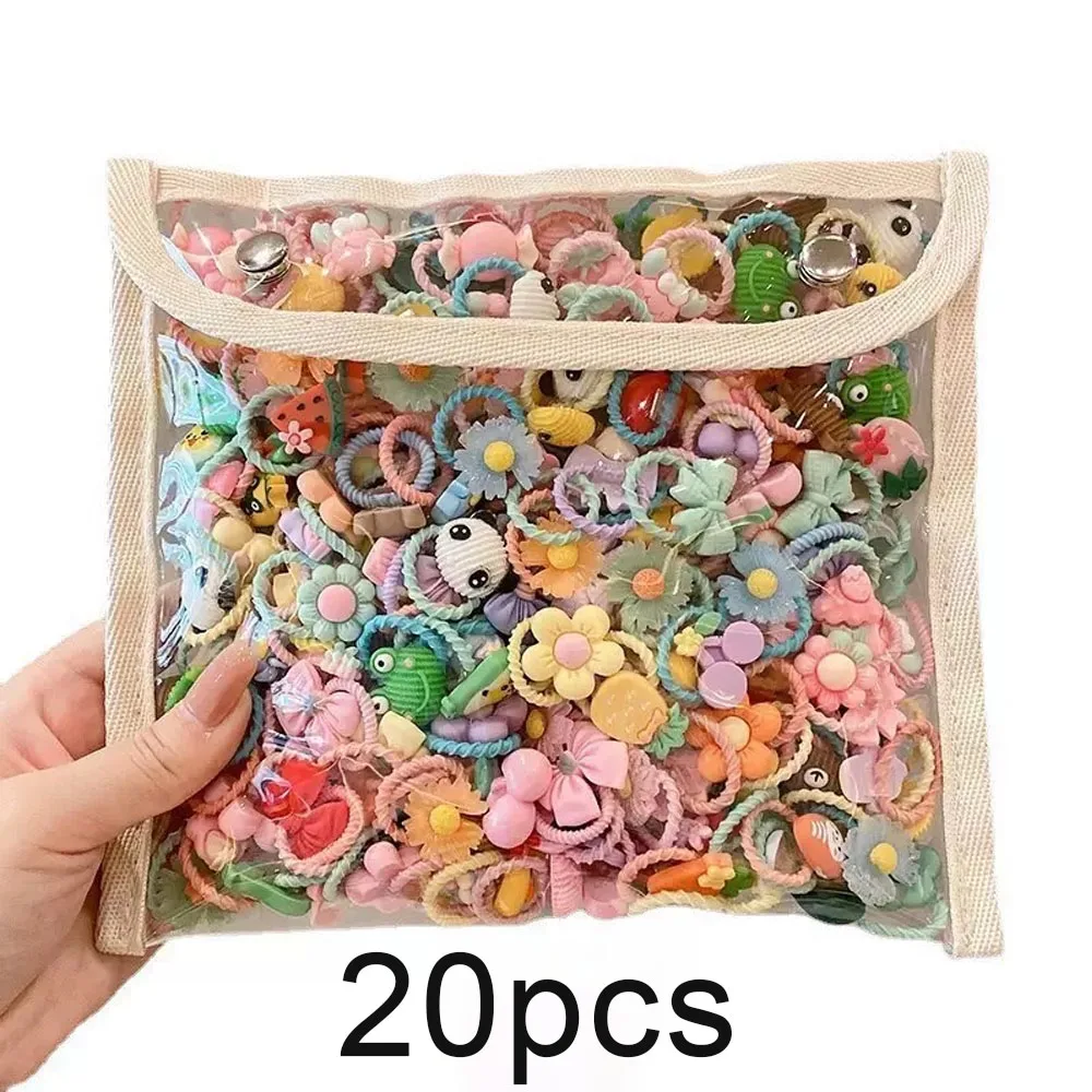Adorable Cartoon Animal & Fruit Decorative Hair Ties with High Elasticity