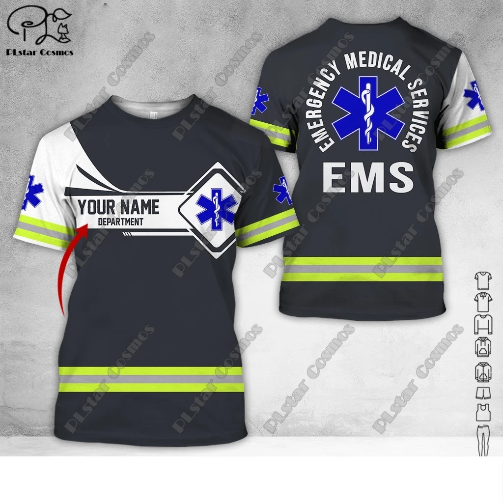 

PLstar Cosmos EMS Emergency Medical Service 3D Print New Fashion Summer T-Shirts Short-Sleeve Tee Men/Women Casual Streetwear 1