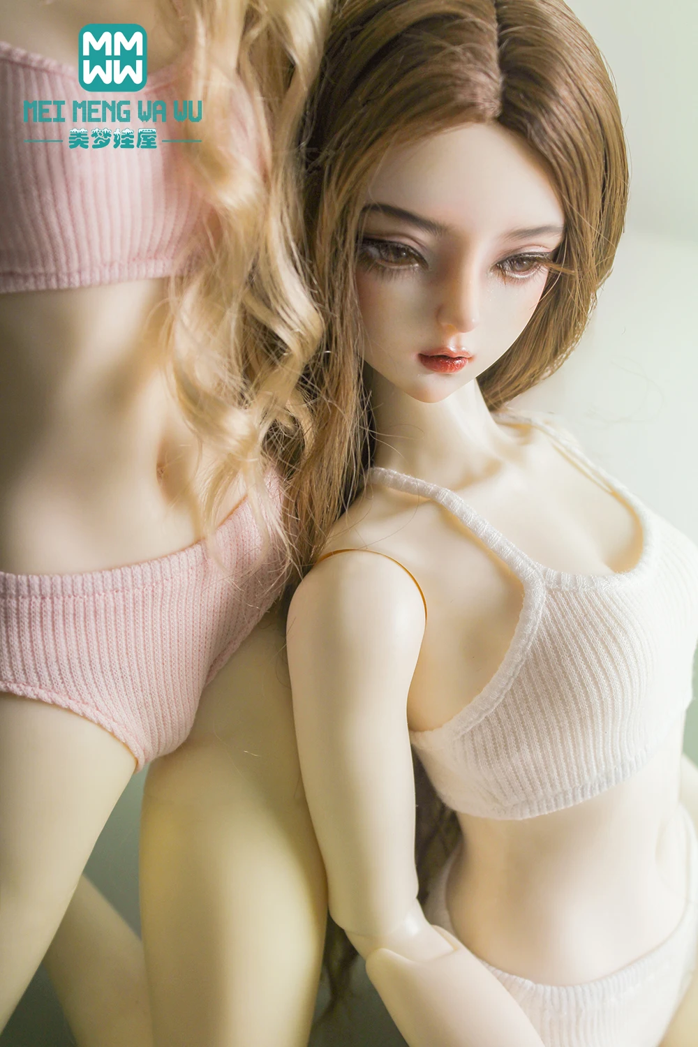 Passend für 28–60 cm große Puppen, 1/3, 1/4, 1/6 SD, DD, MSD, YOSD, BJD, Puppenzubehör, modisches Hosenträger-Unterwäsche-Set – Detail 1