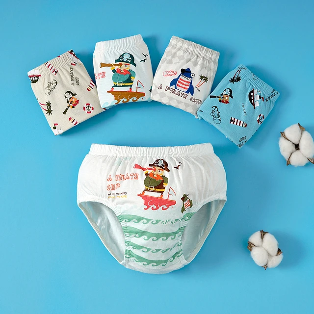 3 Pcs Children Boy Briefs Cotton Soft Toddler Cartoon Pirates Boy